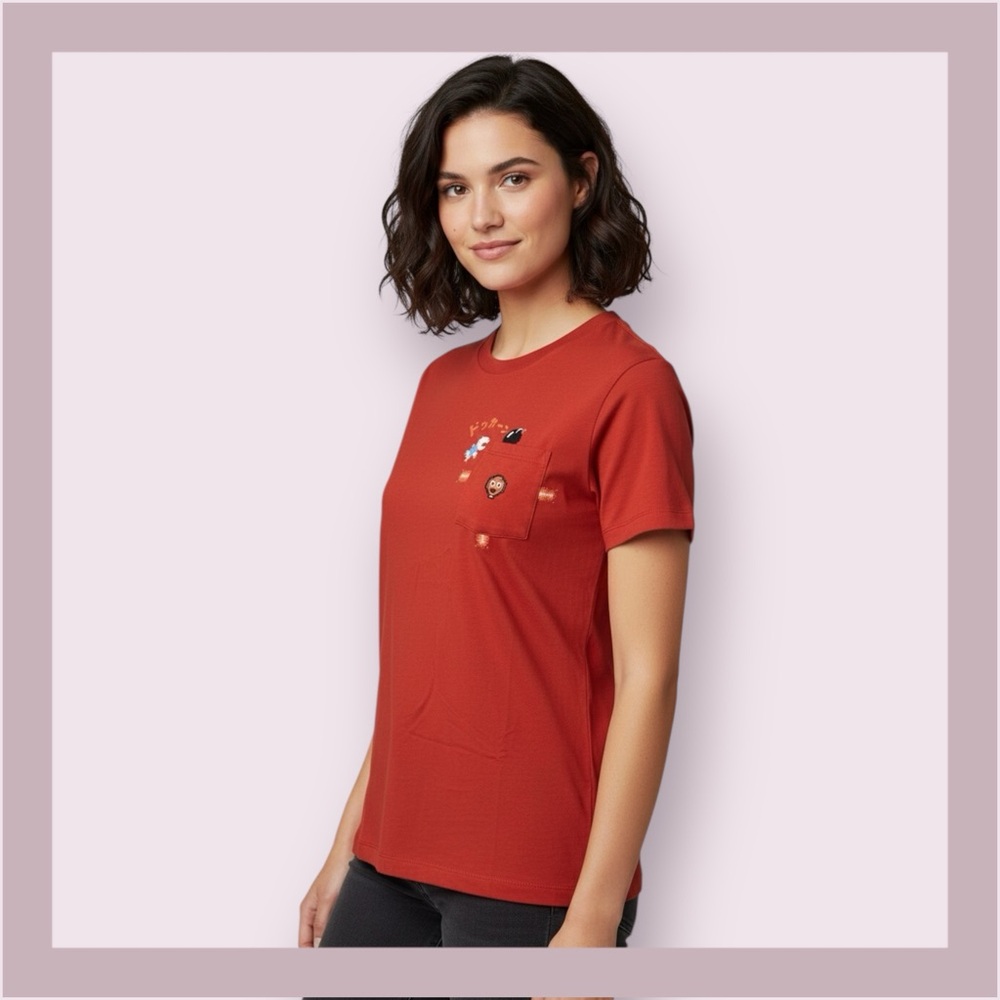 UNIQLO UT “The Game Classic Pixels” Burnt Red Short Sleeve Tee Size S